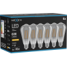 Mexen Vintis 6x żarówka filament LED E27, ST64, 8W, Ciepła - 2200K, 600 lm, smoke - L152-E27-0822-70x06
