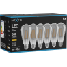Mexen Vintis 6x żarówka filament LED E27, ST64, 8W, Ciepła - 2700K, 680 lm, smoke - L152-E27-0827-70x06