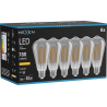 Mexen Vintis 6x żarówka filament LED E27, ST64, 10W, Ciepła - 2200K, 780 lm, smoke - L152-E27-1022-70x06