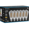 Mexen Vintis 6x żarówka filament LED E27, ST64, 10W, Ciepła - 2700K, 780 lm, smoke - L152-E27-1027-70x06