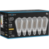 Mexen Vintis 6x żarówka filament spirala LED E27, ST64, 4W, Ciepła - 2200K, 220 lm, smoke - L162-E27-0422-70x06