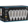 Mexen Vintis 6x żarówka filament spirala LED E27, ST64, 6W, Ciepła - 2700K, 510 lm, smoke - L162-E27-0627-70x06