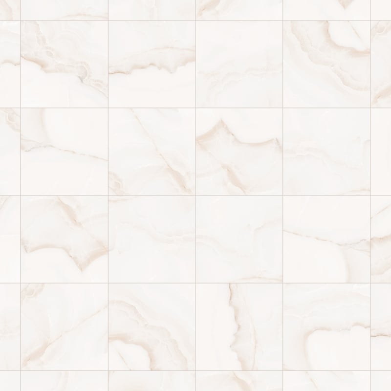 Mexen Onyx White gres szkliwiony rekt. G1, płytka podłogowo-ścienna 60 x 60 cm, połysk - TL106-060-060-01