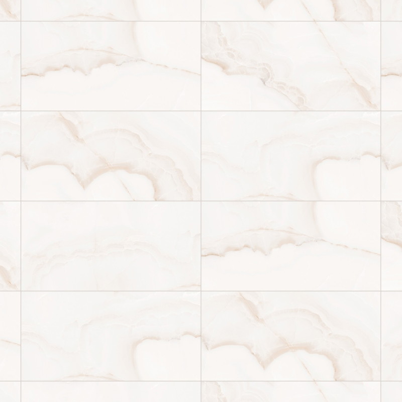 Mexen Onyx White gres szkliwiony rekt. G1, płytka podłogowo-ścienna 120 x 60 cm, połysk - TL106-120-060-01