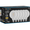Mexen Vintis 6x żarówka filament LED E27, G125, 6W, Ciepła - 2700K, 720 lm, clear - L158-E27-0627-00x06