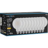 Mexen Vintis 10x żarówka filament LED E27, G125, 6W, Ciepła - 2700K, 720 lm, clear - L158-E27-0627-00x10