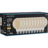 Mexen Vintis 10x żarówka filament LED E27, G125, 6W, Ciepła - 2700K, 600 lm, amber - L158-E27-0627-50x10