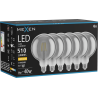Mexen Vintis 6x żarówka filament LED E27, G125, 6W, Ciepła - 2700K, 510 lm, smoke - L158-E27-0627-70x06