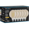 Mexen Vintis 6x żarówka filament LED E27, G125, 8W, Ciepła - 2200K, 750 lm, amber - L158-E27-0822-50x06