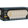Mexen Vintis 10x żarówka filament LED E27, G125, 8W, Ciepła - 2200K, 750 lm, amber - L158-E27-0822-50x10