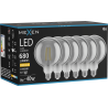 Mexen Vintis 6x żarówka filament LED E27, G125, 8W, Ciepła - 2700K, 680 lm, smoke - L158-E27-0827-70x06