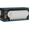 Mexen Vintis 10x żarówka filament LED E27, G125, 10W, Ciepła - 2700K, 1320 lm, clear - L158-E27-1027-00x10