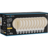 Mexen Vintis 10x żarówka filament spirala LED E27, G125, 6W, Ciepła - 2200K, 530 lm, amber - L168-E27-0622-50x10