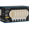 Mexen Vintis 6x żarówka filament spirala LED E27, G125, 8W, Ciepła - 2200K, 600 lm, amber - L168-E27-0822-50x06