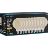 Mexen Vintis 10x żarówka filament spirala LED E27, G125, 8W, Ciepła - 2200K, 600 lm, amber - L168-E27-0822-50x10