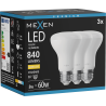 Mexen Nova 3x żarówka LED E27, R63, 8W, Ciepła - 3000K, 840 lm - L104-E27-0830-01x03