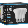 Mexen Nova 3x żarówka LED E27, R63, 8W, Zimna - 6500K, 840 lm - L104-E27-0865-01x03