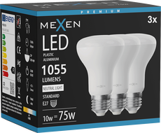 Mexen Nova 3x żarówka LED E27, R63, 10W, Neutralna - 4000K, 1055 lm - L104-E27-1040-01x03