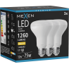 Mexen Nova 3x żarówka LED E27, R80, 12W, Ciepła - 3000K, 1260 lm - L105-E27-1230-01x03