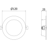 Mexen LDRR panel sufitowy downlight LED wpuszczany fi 12 cm, 6W, Zimna - 6500K, 600 lm, biały - L210-012-0665-20