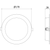 Mexen LDRR panel sufitowy downlight LED wpuszczany fi 17 cm, 12W, Neutralna - 4000K, 1320 lm, biały - L210-017-1240-20