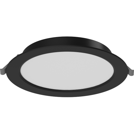 Mexen LDRR panel sufitowy downlight LED wpuszczany fi 17 cm, 12W, Neutralna - 4000K, 900 lm, czarny - L210-017-1240-70