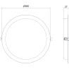Mexen LDRR panel sufitowy downlight LED wpuszczany fi 30 cm, 24W, Neutralna - 4000K, 1920 lm, czarny - L210-030-2440-70