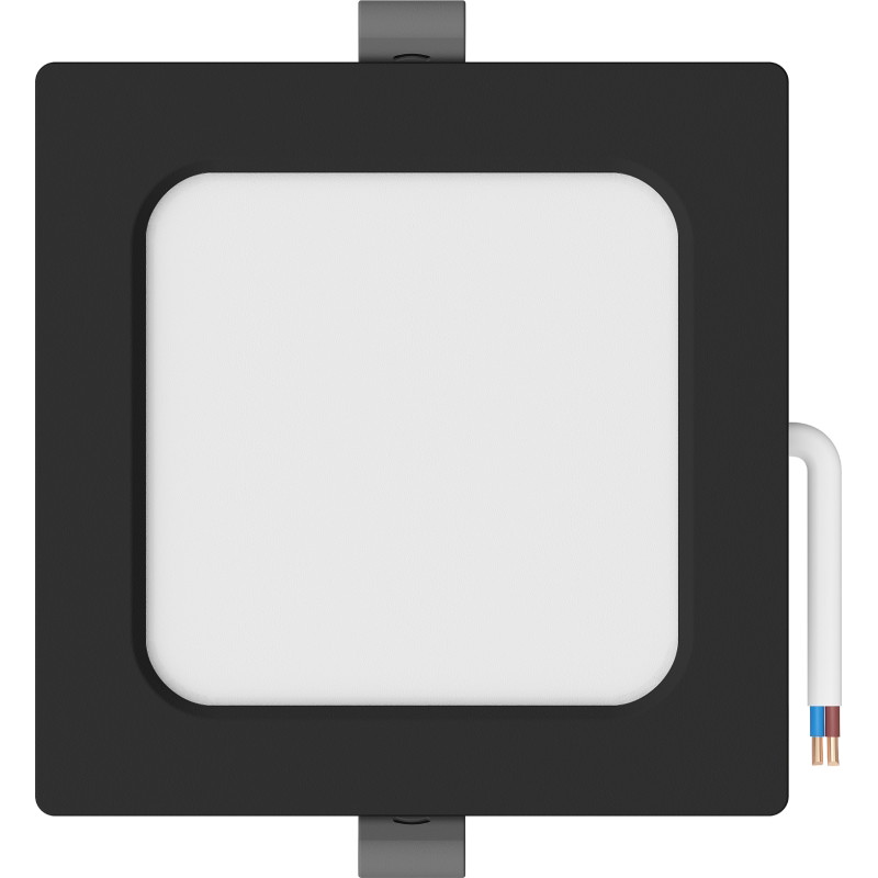 Mexen LDRR panel sufitowy downlight LED wpuszczany 12 x 12 cm, 6W, Neutralna - 4000K, 390 lm, czarny - L211-012-0640-70