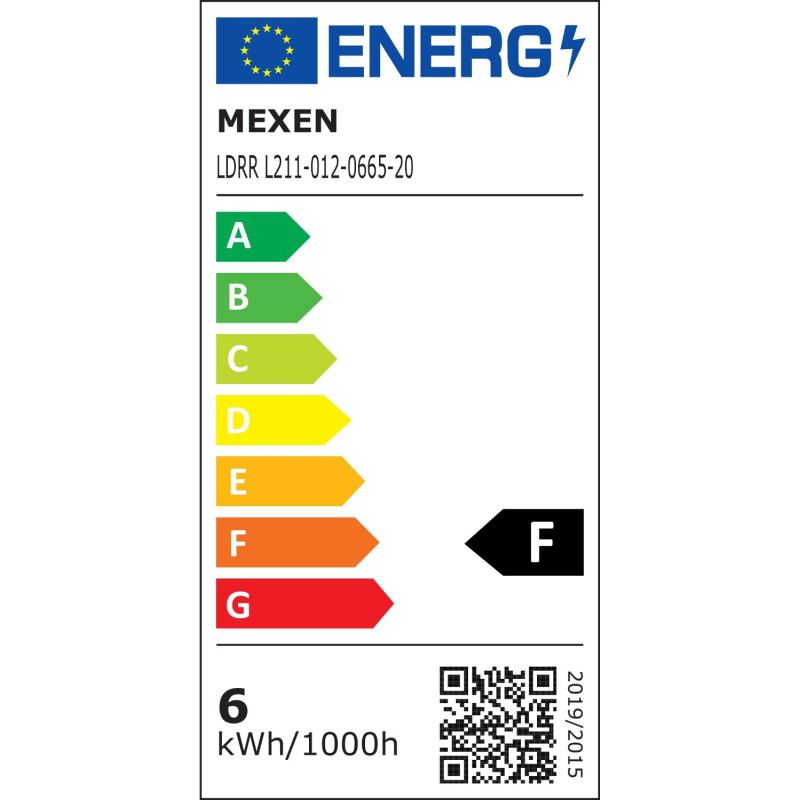 Mexen LDRR panel sufitowy downlight LED wpuszczany 12 x 12 cm, 6W, Zimna - 6500K, 600 lm, biały - L211-012-0665-20