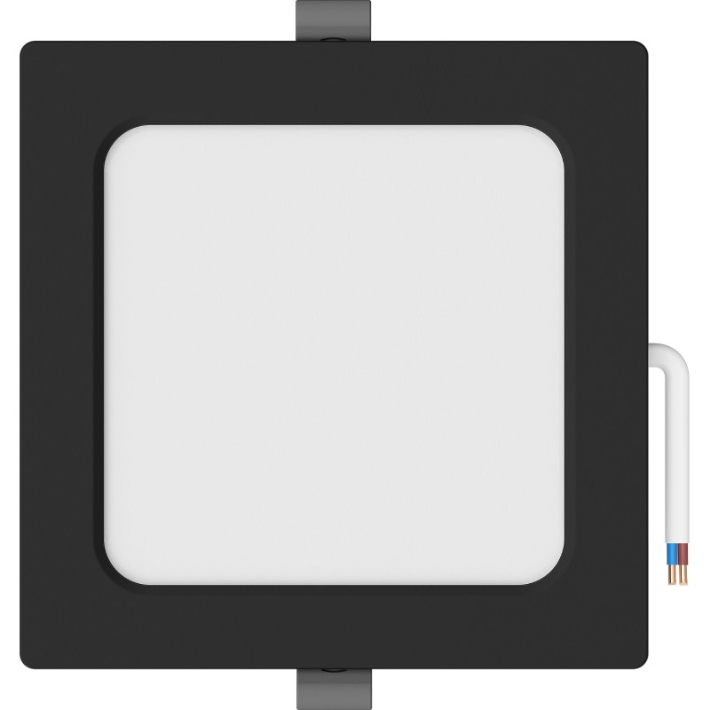 Mexen LDRR panel sufitowy downlight LED wpuszczany 14 x 14 cm, 9W, Neutralna - 4000K, 720 lm, czarny - L211-014-0940-70