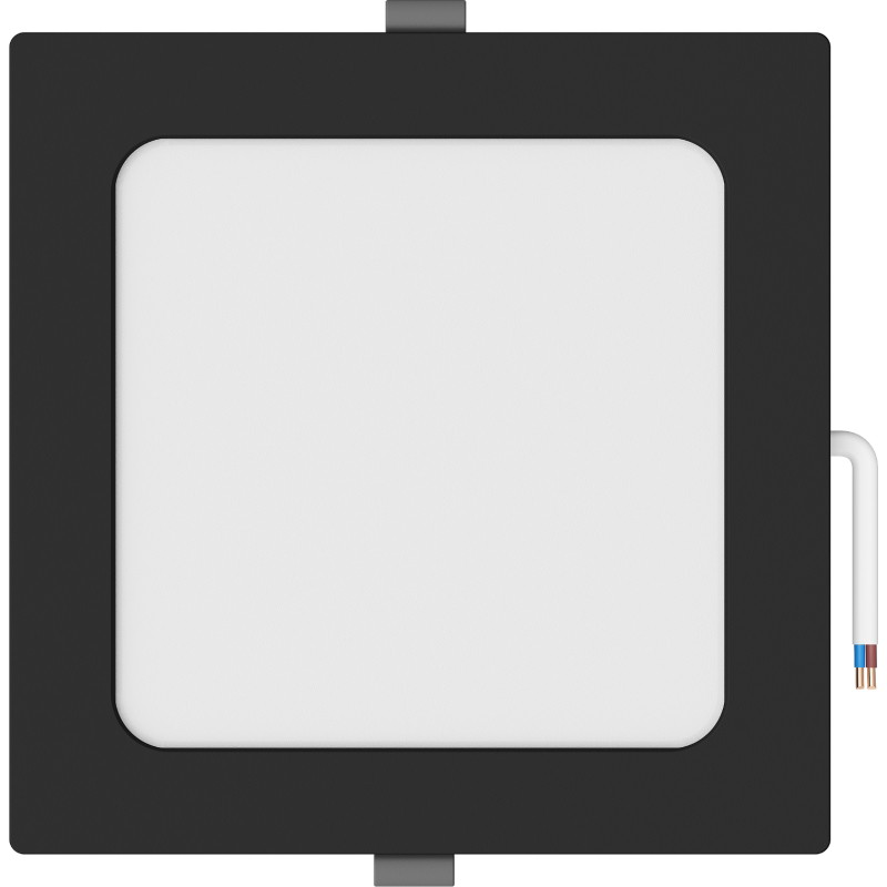 Mexen LDRR panel sufitowy downlight LED wpuszczany 17 x 17 cm, 12W, Neutralna - 4000K, 1320 lm, czarny - L211-017-1240-70