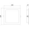 Mexen LDRR panel sufitowy downlight LED wpuszczany 22 x 22 cm, 18W, Zimna - 6500K, 1980 lm, biały - L211-022-1865-20