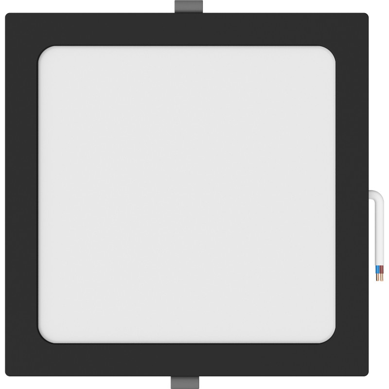 Mexen LDRR panel sufitowy downlight LED wpuszczany 22 x 22 cm, 18W, Zimna - 6500K, 1440 lm, czarny - L211-022-1865-70