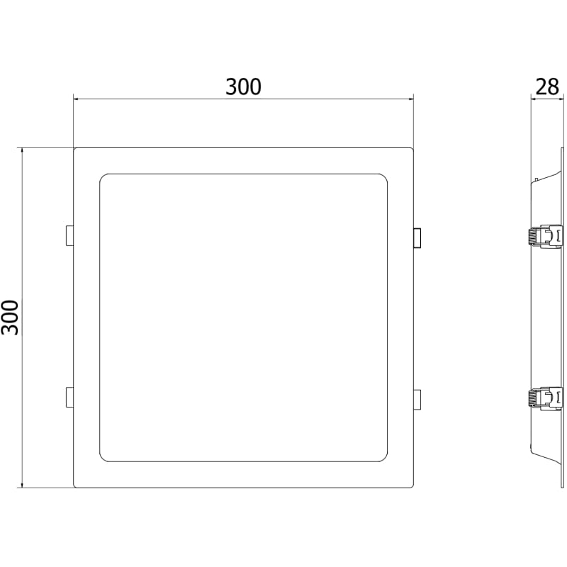 Mexen LDRR panel sufitowy downlight LED wpuszczany 30 x 30 cm, 24W, Neutralna - 4000K, 2640 lm, biały - L211-030-2440-20