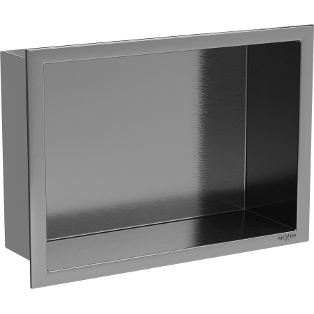 Mexen X-Wall-R półka wnękowa z kołnierzem 30 x 20 cm, gun gray szczotkowany - 19E0302010