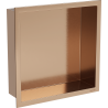 Mexen X-Wall-R półka wnękowa z kołnierzem 30 x 30 cm, miedź szczotkowana - 19C0303010