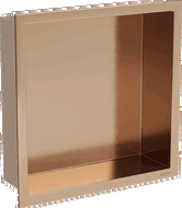 Mexen X-Wall-R półka wnękowa z kołnierzem 30 x 30 cm, miedź szczotkowana - 19C0303010