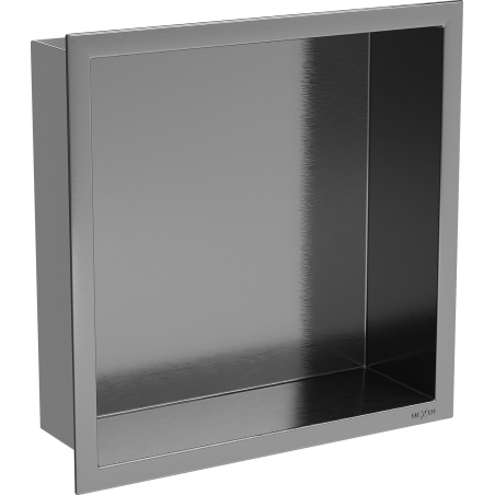Mexen X-Wall-R półka wnękowa z kołnierzem 30 x 30 cm, gun gray szczotkowany - 19E0303010