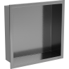 Mexen X-Wall-R półka wnękowa z kołnierzem 30 x 30 cm, gun gray szczotkowany - 19E0303010