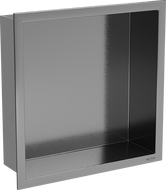 Mexen X-Wall-R półka wnękowa z kołnierzem 30 x 30 cm, gun gray szczotkowany - 19E0303010