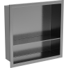 Mexen X-Wall-R półka wnękowa z kołnierzem i półką 30 x 30 cm, gun gray szczotkowany - 19E0303010S