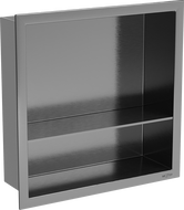 Mexen X-Wall-R półka wnękowa z kołnierzem i półką 30 x 30 cm, gun gray szczotkowany - 19E0303010S