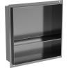 Mexen X-Wall-NR półka wnękowa bez kołnierza z półką 30 x 30 cm, gun gray szczotkowany - 19E1303010S