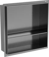 Mexen X-Wall-NR półka wnękowa bez kołnierza z półką 30 x 30 cm, gun gray szczotkowany - 19E1303010S