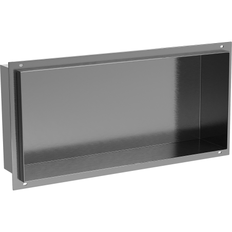Mexen X-Wall-NR półka wnękowa bez kołnierza 45 x 20 cm, gun gray szczotkowany - 19E1452010
