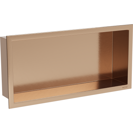 Mexen X-Wall-R półka wnękowa z kołnierzem 45 x 20 cm, miedź szczotkowana - 19C0452010