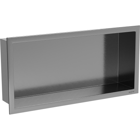 Mexen X-Wall-R półka wnękowa z kołnierzem 45 x 20 cm, gun gray szczotkowany - 19E0452010