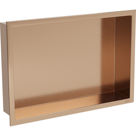 Mexen X-Wall-R półka wnękowa z kołnierzem 45 x 30 cm, miedź szczotkowana - 19C0453010