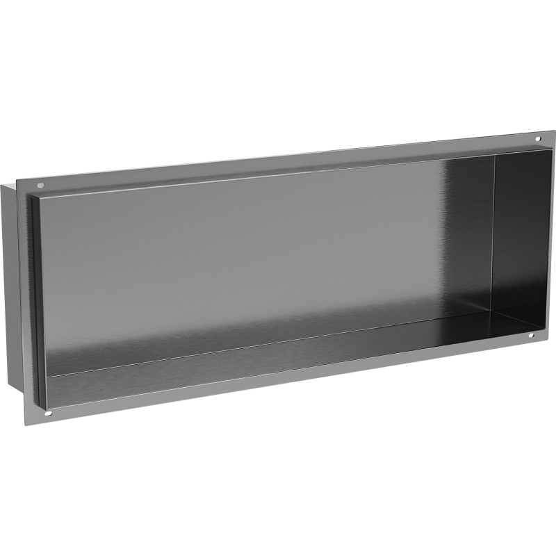 Mexen X-Wall-NR półka wnękowa bez kołnierza 60 x 20 cm, gun gray szczotkowany - 19E1602010