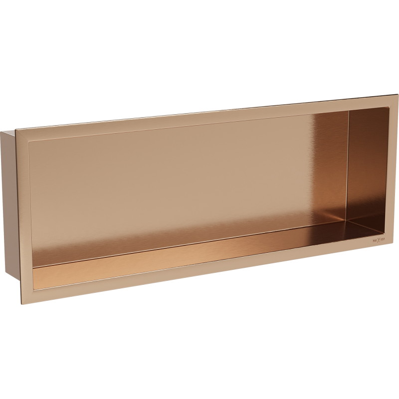 Mexen X-Wall-R półka wnękowa z kołnierzem 60 x 20 cm, miedź szczotkowana - 19C0602010
